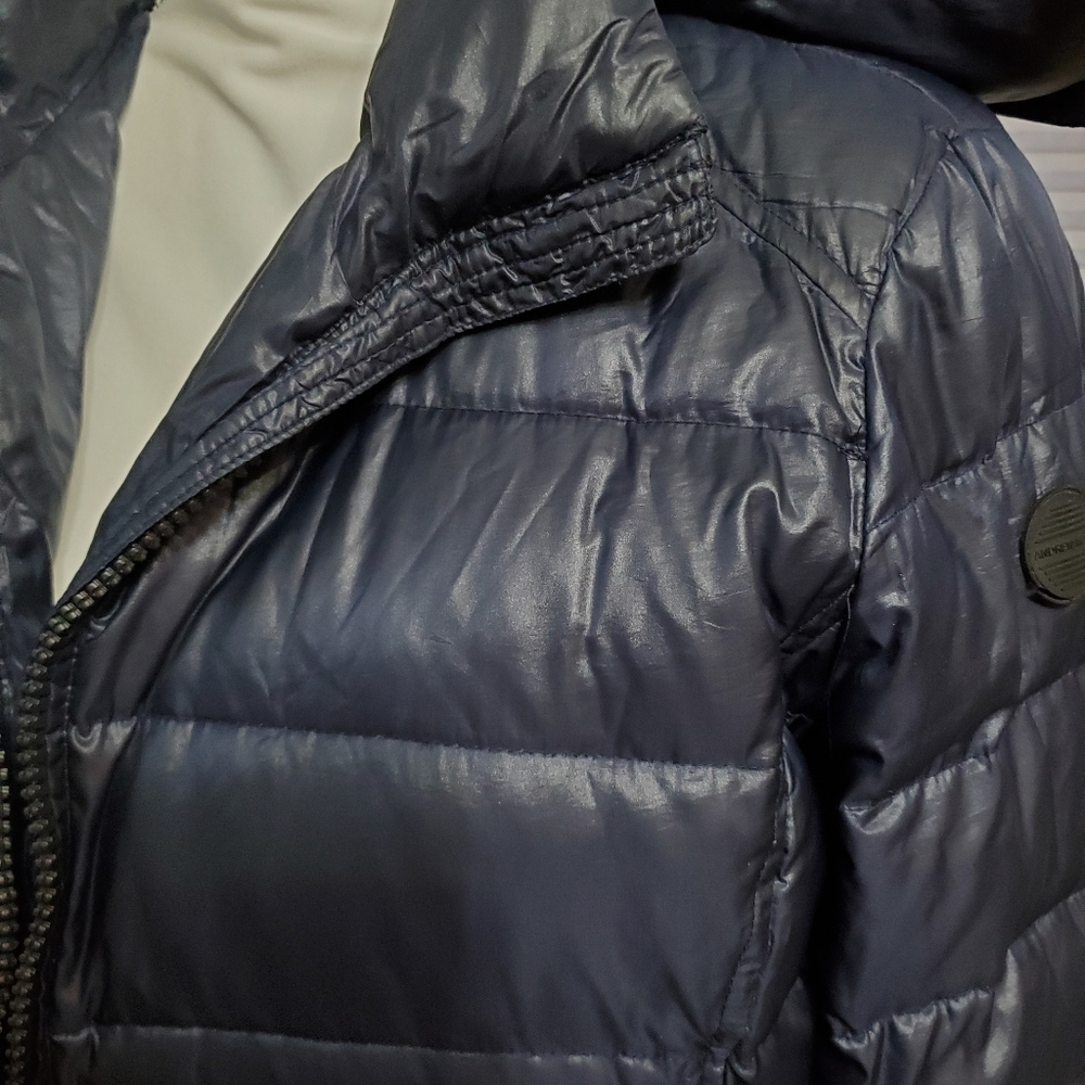 Andrew Marc large puffer coat. Large. Navy blue - Picture 2 of 9